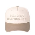 thumbnail image 4 of THIS IS MY HUNTING HAT. Letter Embroidered Color Block Trucker Hat Unisex Adjustable Cotton Breathable Fashion Cap for Travel Daily Wear, 4 of 10