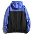 thumbnail image 2 of MADHERO Mens Windbreaker Jackets Lightweight Waterproof Raincoat with Hood Outdoor Running Hiking Coats Bright Blue Black Size M, 2 of 6