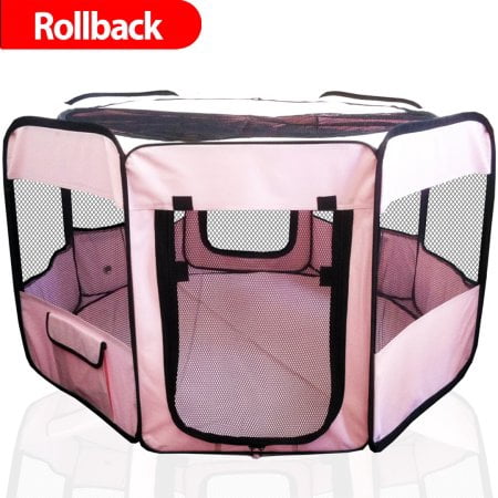 ToysOpoly Portable Pet Playpen Puppy Kennel - Best for Small and Medium Size Dogs and Cats - Simple Folding Design for Easy Storage (Best Portable Hookah Pen)