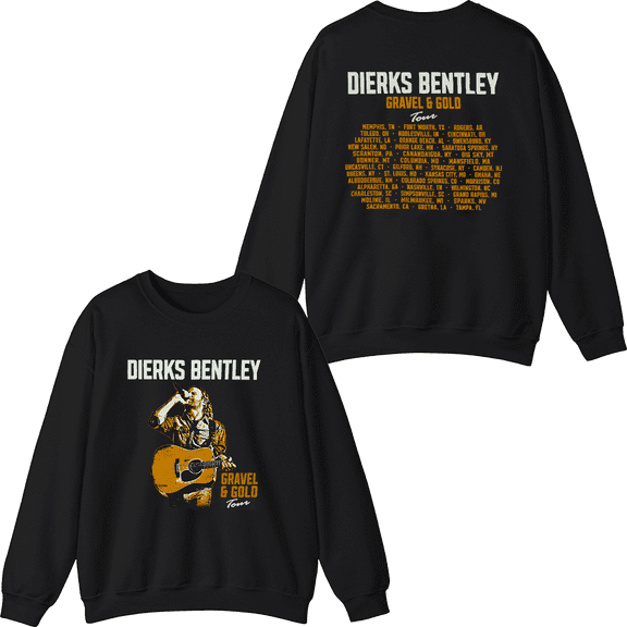 Dierks Bentley Merch Gravel and Gold Tour Crewneck Sweatshirt Unisex Men Women Long Sleeve