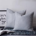 thumbnail image 2 of 26x26 Pillow Covers Set of 2, Navy Blue Striped Throw Pillow Covers Decorative Couch Cushion Case, Navy Blue White Stripes Farmhouse Microfiber Square Pillowcases for Bedroom Car Living Room, 2 of 7