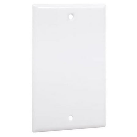 axGear Wall Plate White Single Blank No Device Outlet Cover Stamped Face Plate