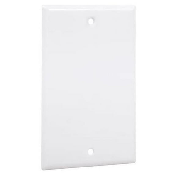 axGear Wall Plate White Single Blank No Device Outlet Cover Stamped Face Plate