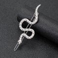 thumbnail image 1 of Horquilla con forma de serpiente con personalidad para mujer, estilo retro, estilo rana, de aleación, con una sola palabra, para flequillo, 1 of 6