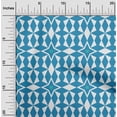 thumbnail image 2 of oneOone Cotton Poplin Teal Blue Fabric Geometric Sewing Craft Projects Fabric Prints By Yard 56 Inch Wide, 2 of 4