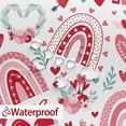 thumbnail image 4 of Valentine''s Day Shower Curtain, Boho Rainbow Floral Love Heart Set Valentines Day Shower Curtain, Valentines Day Lovers Bathroom Accessories 72"X72" with Hooks Fabric Love Holiday Bathtub Curtain, 4 of 6