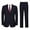 Navy, variant on P&L Men's Slim Fit Suit 2 Piece Business Wedding Prom Tux Blazer & Pants