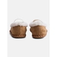 thumbnail image 4 of Wonder Nation Toddler, Little and Big Girls Faux Suede Whipstitch Ballet Shoes, 4 of 5