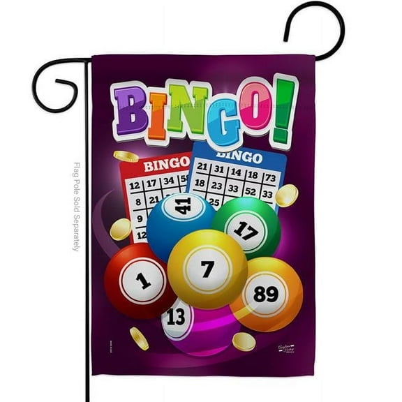 Angeleno Heritage G135089-BO 13 x 18.5 in. Bingo Interests Game Double-Sided Decorative Vertical Garden Flags - House Decoration Banner Yard Gift