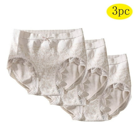 AXXD Sexy Panties for Women Pack Lace Silk Butt Lifting Mid-waist Breathable Underwear Deals Centre