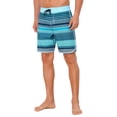 thumbnail image 4 of INSPIRE CHIC Men's Summer Drawstring Waist Color Block Striped Board Shorts 32 Light Blue, 4 of 5