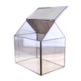 thumbnail image 3 of Almencla House Shape Clear Glass Geometric Terrarium Box Tabletop Plant Planter, 3 of 7