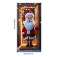 thumbnail image 3 of Christmas Door Cover 185*90/180*90Cm,Christmas Door Curtain Ensigns Outdoor Photo Christmas Day Party Elves Celebration Decoration Background Hanging Decoration Hanging Fabric, 3 of 7
