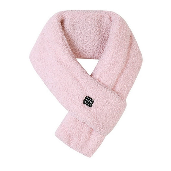 Edvintorg Winter Solid Color Smart Heating Massage Scarf for Lovers Usb Electric Heating Neck Protector To Keep Warm Pink