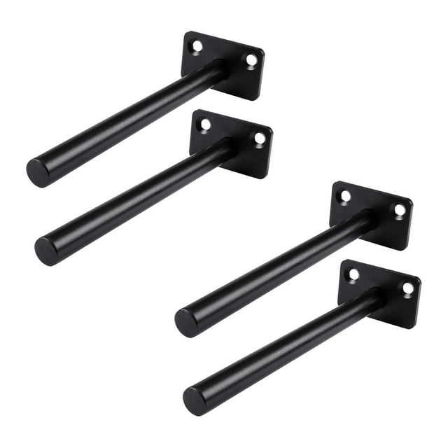 Soporte para Estante Flotante Oculto ANGGREK Hierro Negro 2 Agujeros para Cocina
