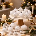 thumbnail image 6 of Leodye 48 PCS Flocked Christmas Ball Ornament , Multi Color Hanging Baubles for Christmas Tree Home Holiday Party Festive Layout -1.6IN, 6 of 8