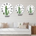 thumbnail image 4 of Designart 'Green Cactus South Western Plant Botanical Detail' Tropical Wall Clock, 4 of 5