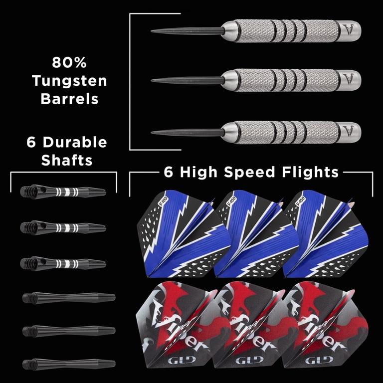 Viper Cold Steel 80% Tungsten Steel Tip Dart Set - Walmart.com
