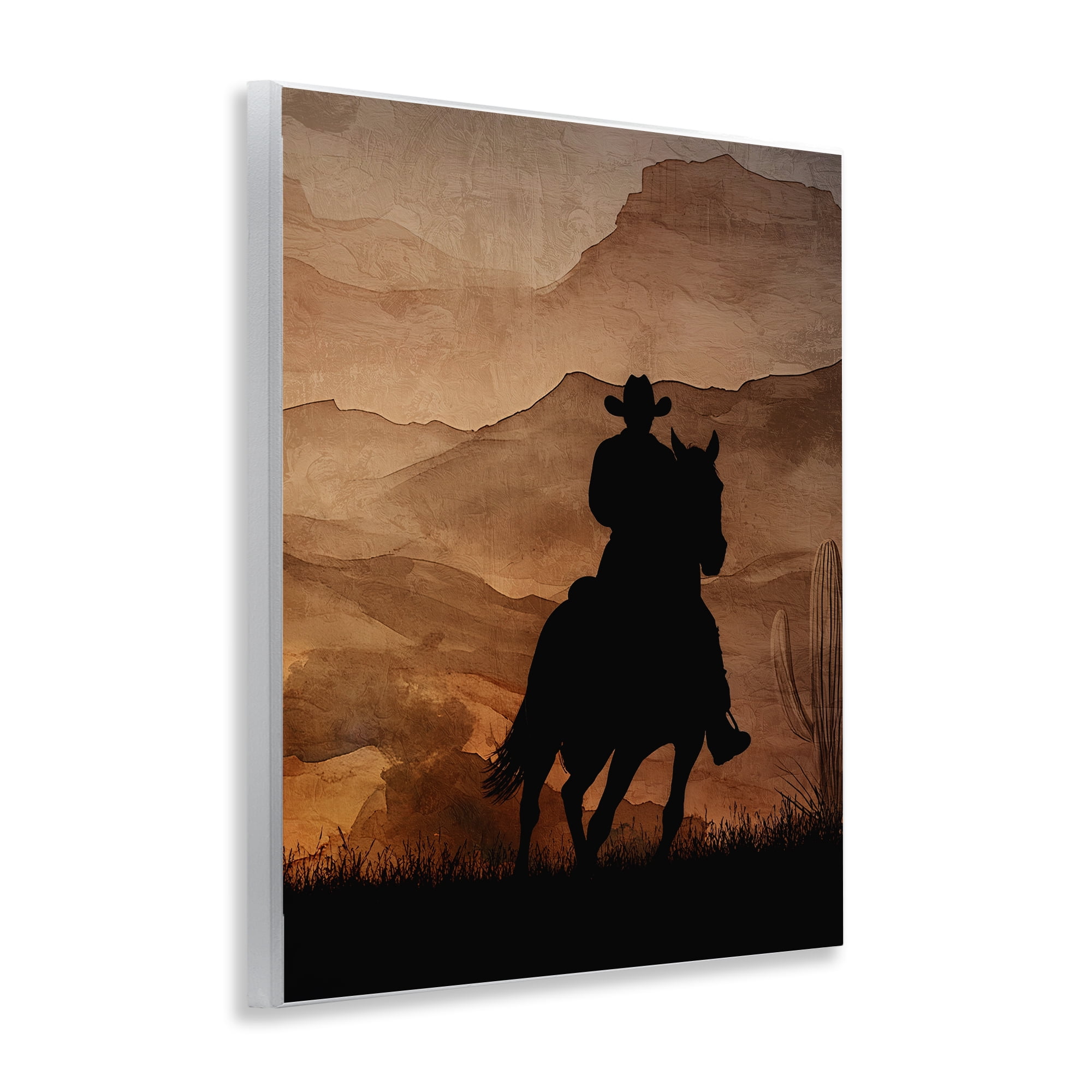 Stupell Industries Cowboy's Sunset Ride Wall Plaque Art, design by Kim Allen