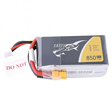 Tattu 14.8V 850mAh 4S 45C LiPo Battery Lipo Battery Pack with XT30 Plug for FPV 150