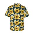 thumbnail image 3 of Fotbe Sunflowers Hawaiian Shirt for Men Unisex Summer Beach Casual Short Sleeve Cotton Linen Button Down Shirts-Large, 3 of 9