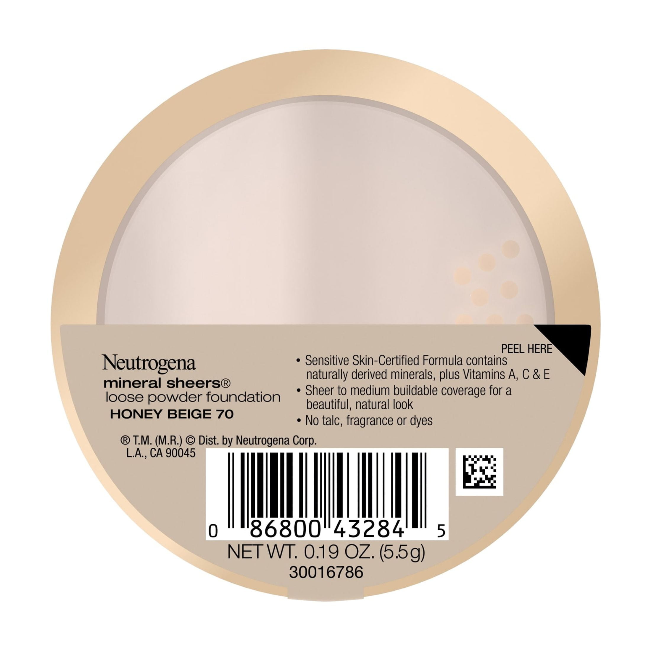 Neutrogena Mineral Sheers Powder Foundation, Honey Beige 70,.19 oz