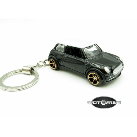 Keychain 2001 '01 Mini Cooper Black Car Rare Novelty 1:64 Diecast Key Ring