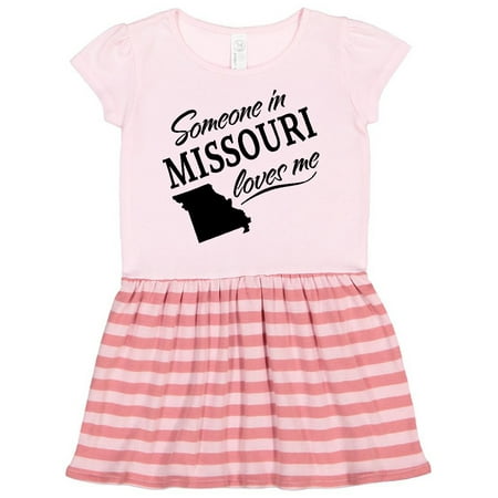 

Inktastic Someone in Missouri Loves Me Gift Toddler Girl Dress
