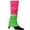 Rose Red + Fluorescent Green, variant on SPRING PARK 1 Pair Adult Candy Color Fall Winter Sports Women Girls Ribbed Outdoor Leg Warmers Knitted Socks for Party