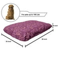 thumbnail image 2 of Floral Vintage Pet Bed, Garden Art of Berries and Branches, Chew Resistant Pad for Dogs and Cats Cushion with Removable Cover, 24" x 39", Dark Magenta Coral, by Ambesonne, 2 of 4