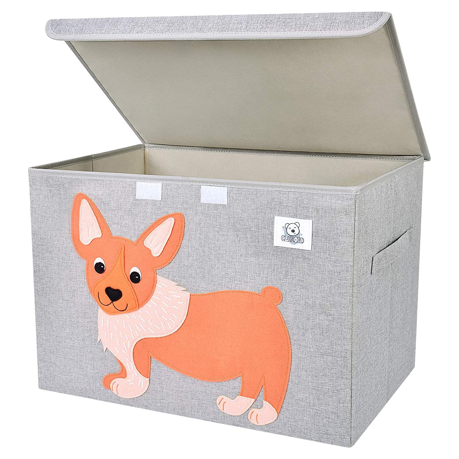 Vmotor Foldable Animal Canvas Storage Toy Box/Bin/Cube/Chest/Basket/Organizer For Kids 13 inch Dog 