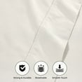 thumbnail image 4 of Superior 1000 Thread Count 4-Piece Solid Cotton Blend Deep Pocket Sheet Set, King, Ivory, 4 of 5