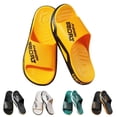thumbnail image 4 of Mens Slippers,Men Slide Slippers Breathable Comfort Design for Summer Beach Bathroom Casual Wear,Slippers for Men,Yellow,6, 4 of 4
