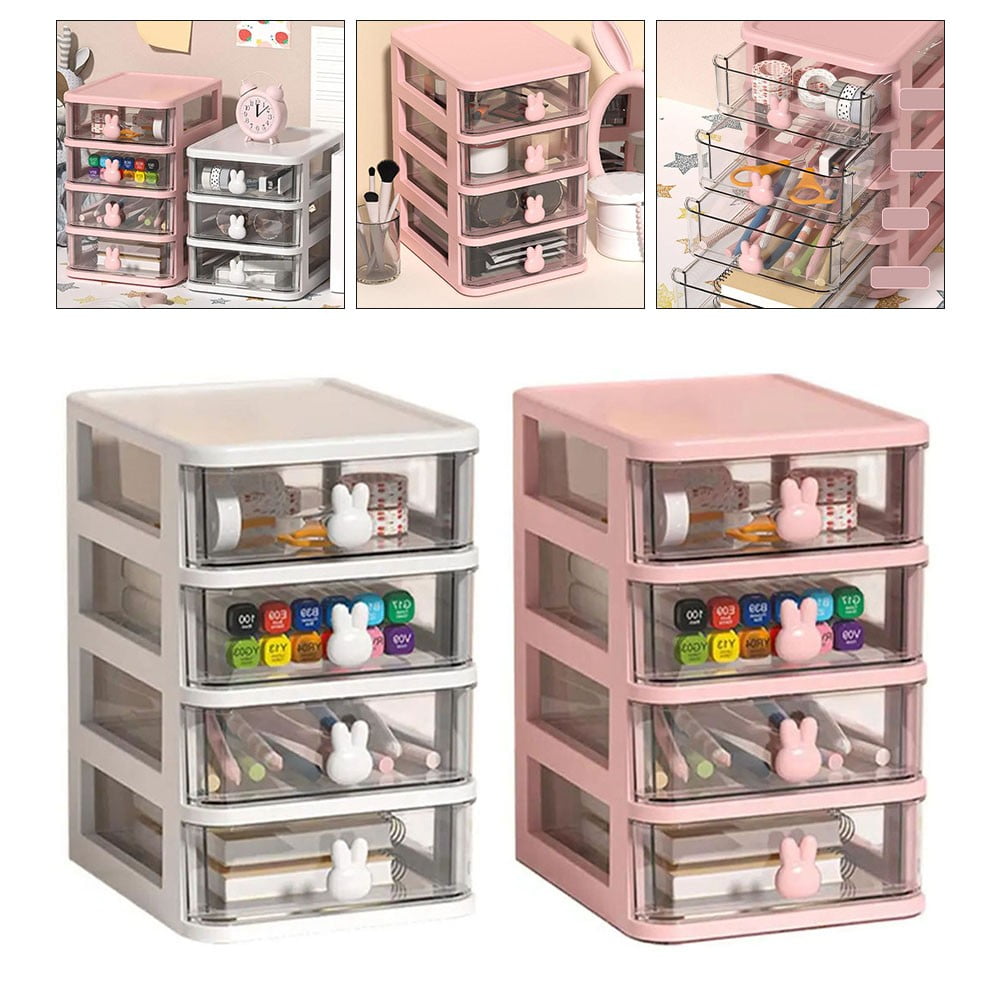 linyes Desk organizer with drawer, cute desk accessories, space saving stationery box