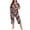 Pink-White-Leaf, variant on WellSize Plus Size Women Pajamas Set V Neck Short Sleeve Tops and Capris with Pockers Two Piece Lounge Sets Summer Oufits sleepwear