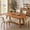 Warm Brown, variant on Fnova 63" Solid Wood Oval Dining Table, Farmhouse Kitchen Table for 4-6 People, Rustic Wood Dinner Table with Sturdy Base for Dining Room, Living Room, Apartment