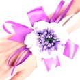 thumbnail image 1 of Ramillete de muñeca para dama de honor, hermosa flor de mano de estilo coreano, decoraciones de boda (púrpura), 1 ud., 1 of 2