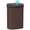 Brown, variant on | 13 Gallon Trash Can with Lid | Automatic Touchless Garbage Can | Odor Control | Modern Oval Design | Easy to Clean | Plastic | Black | Fits Any Kitchen, Bathroom, Office or Home