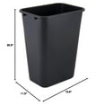 thumbnail image 2 of 41 Qt. / 10 Gallon / 38 Liters Black Rectangular Wastebasket.Kitchen Waste Container Trash Can Recycle Bin, 2 of 2