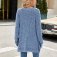 thumbnail image 5 of JIANJIA Womens Sweaters Autumn Winter Crew Neck Long Sleeved Furred Slit Pullover Tops Sportwear, 5 of 5