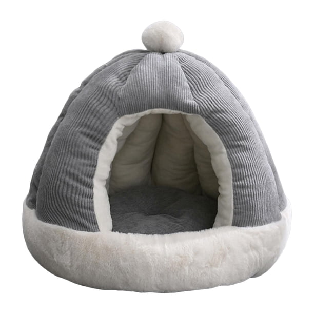 Camas para gatos para gatos de interior, antideslizantes con cojín lavable suave felpa perro Villa perro Diámetro 49CM Yuyangstore Nido Cama Casa