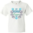 thumbnail image 3 of Inktastic My Nonna Loves Me with Flowers and Hearts Youth T-Shirt, 3 of 5