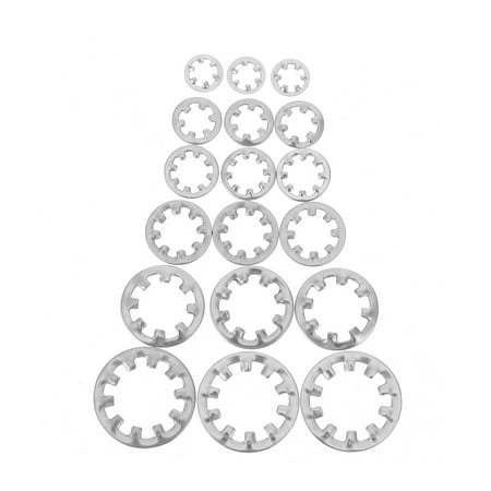 

300pcs Stainless Steel Washers Internal Tooth Star Washers Assortment Set