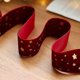 thumbnail image 3 of Christmas ribbon velvet gold-stamped bow print ribbon ribbon Christmas tree decoration scene layout decoration ribbon 4CM red star ribbon (2M/roll), 3 of 5