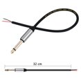 thumbnail image 4 of Hiebee Reemplazo De Enchufe Macho De 6,35 Mm A Cable Desnudo Extremo Abierto Ts 2 Polos Mono 1/4"" 6,35 Mm Conector Jack Cable De Audio Para Reparación De Cable De Altavoz De Micrófono (Paquete De 2 1, 4 of 5