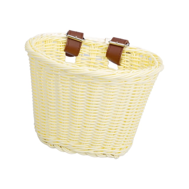 Cesta de bicicleta para niños Zulema tejida a mano Beige