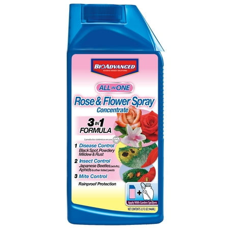 BioAdvanced All-in-One Rose & Flower Spray, Concentrate, 32-Ounce