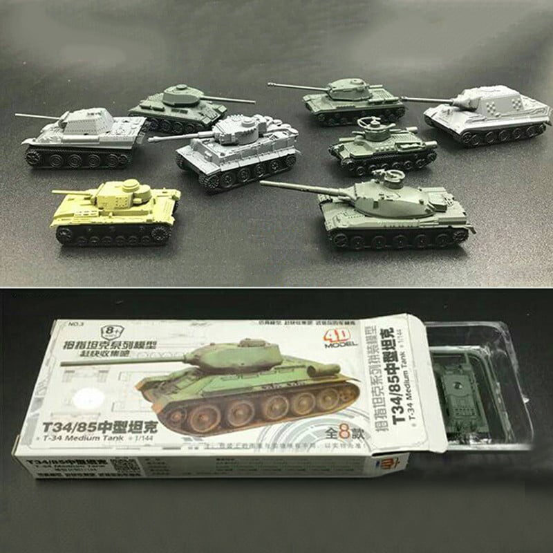 4D Sand Table Plastic Tiger Tanks Toy 1:144 World War II Germany Panther Tank XS 