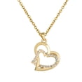 thumbnail image 1 of Amante Novia Doble Colgante de de Imitación Cadena Joyas Oro, 1 of 9
