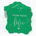 thumbnail image 2 of Inkdotpot Real Silver Foil Made With Love Wedding Tags Favor Bracket Shape Hang Pack Of 100 Paper Tags, 2 of 7
